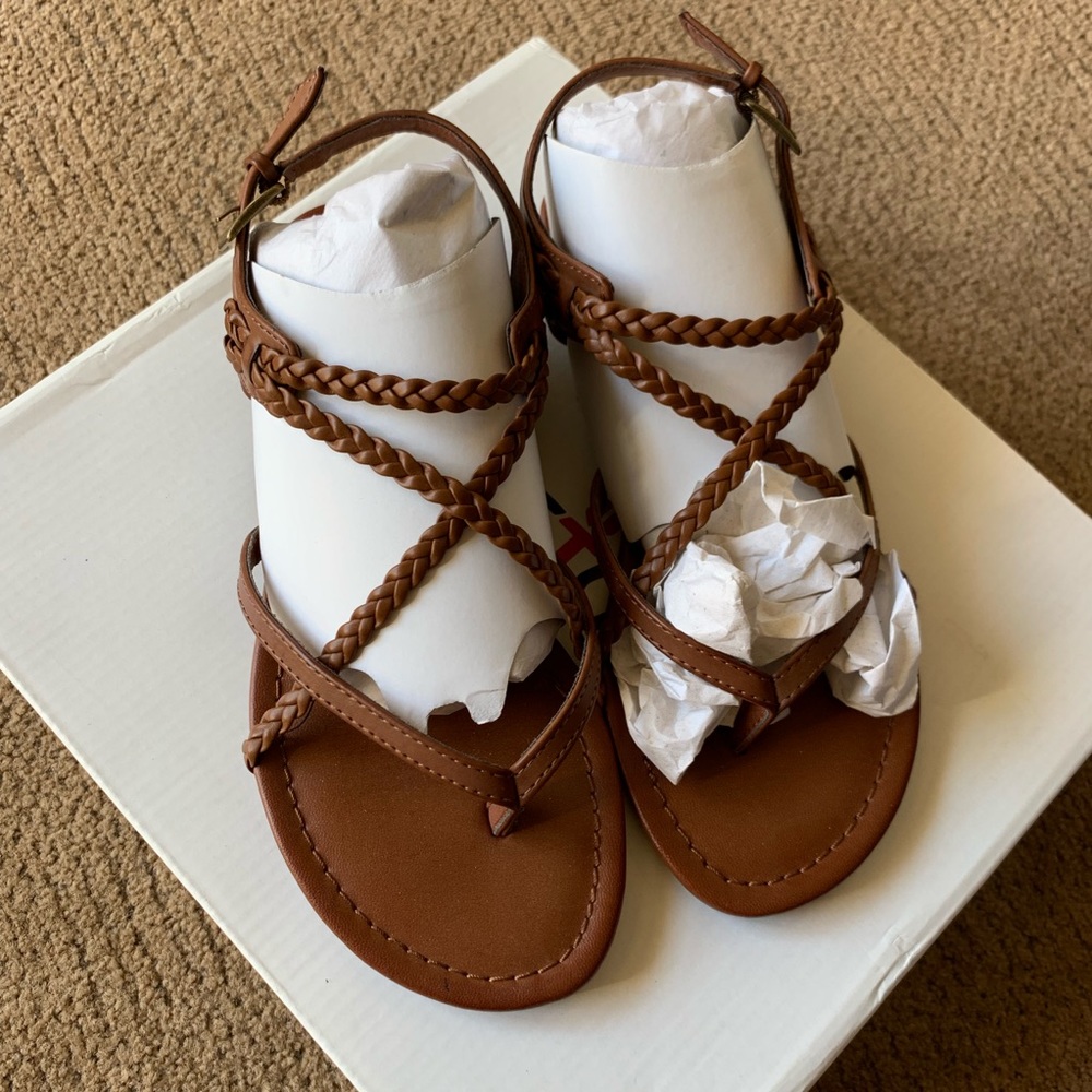MIA “Adrianna” Braided Strappy Sandals